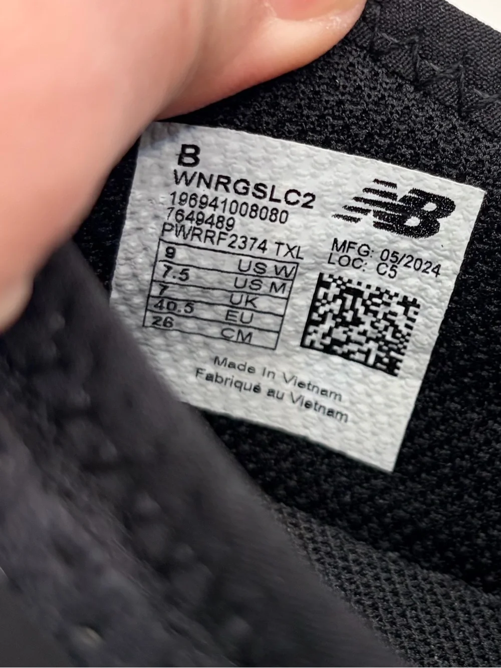 New Balance Women’s Black Knit Slip-On Sneakers with Dark Gray Sole